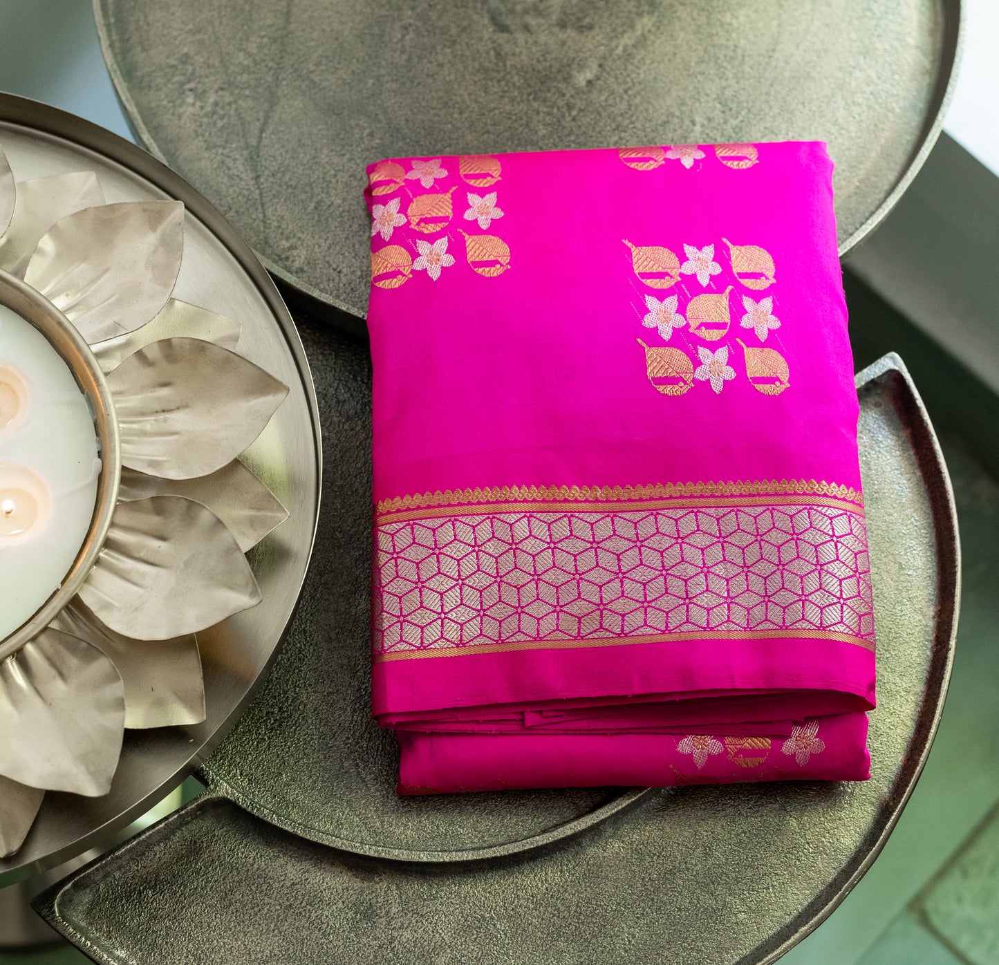 Pink Kanjivaram Pattu Saree