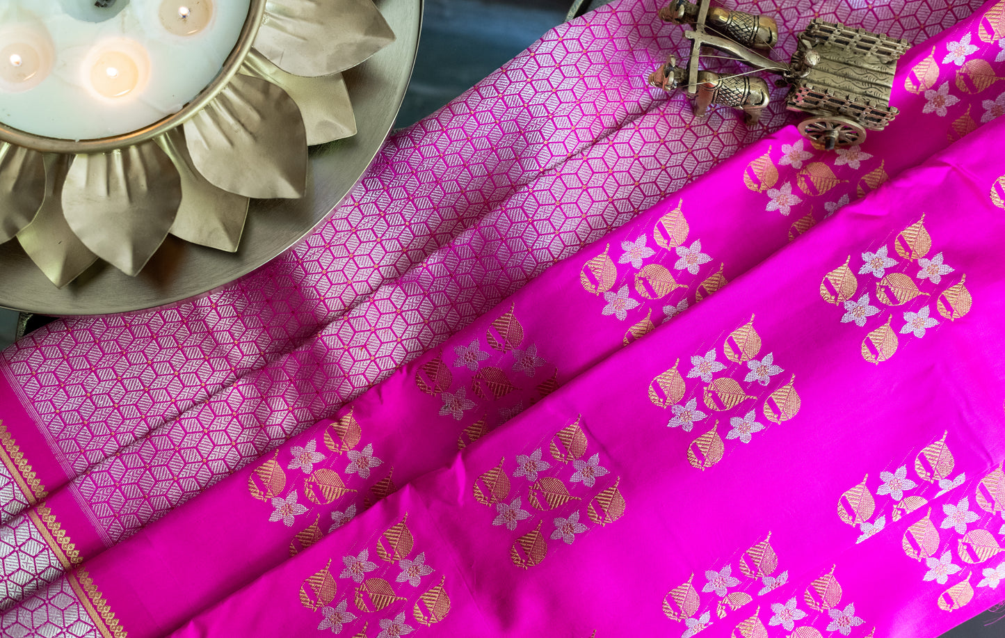 Pink Kanjivaram Pattu Saree