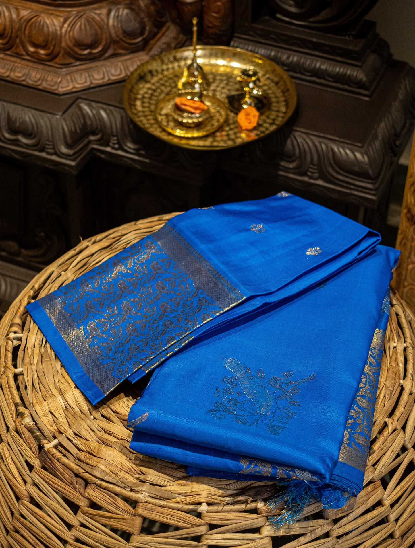 Blue Kanjivaram Pattu Saree