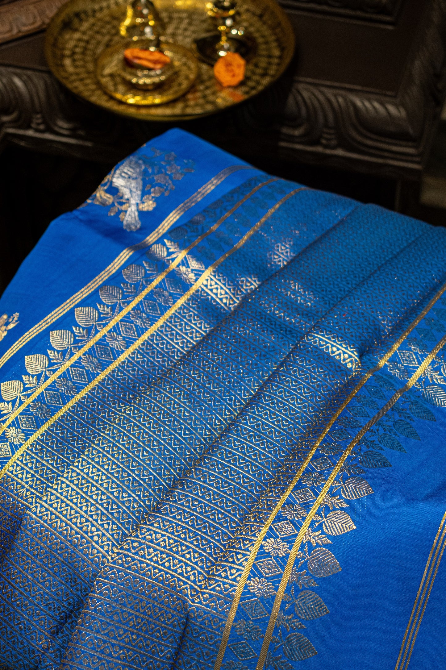 Blue Kanjivaram Pattu Saree