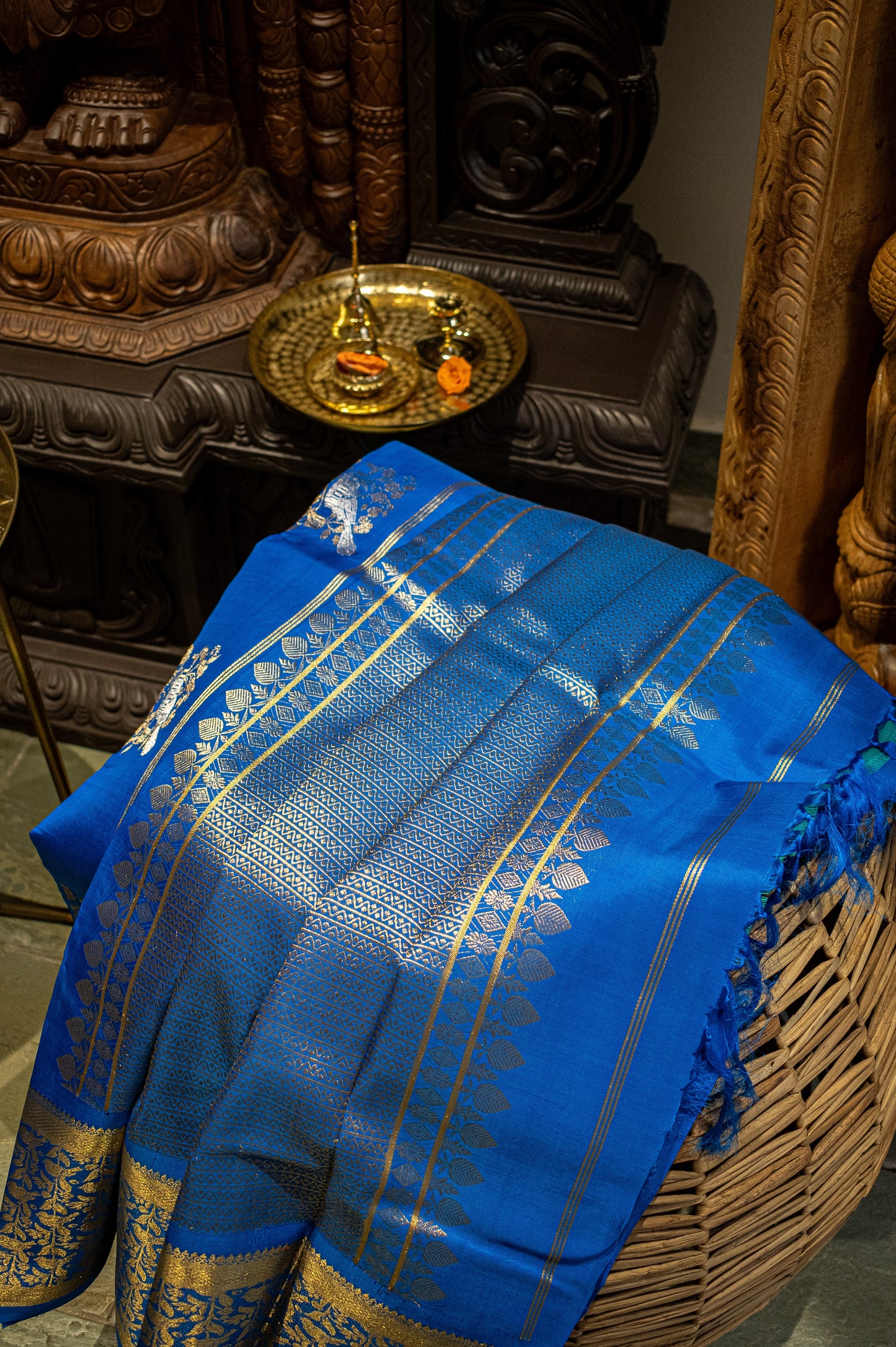 Blue Kanjivaram Pattu Saree