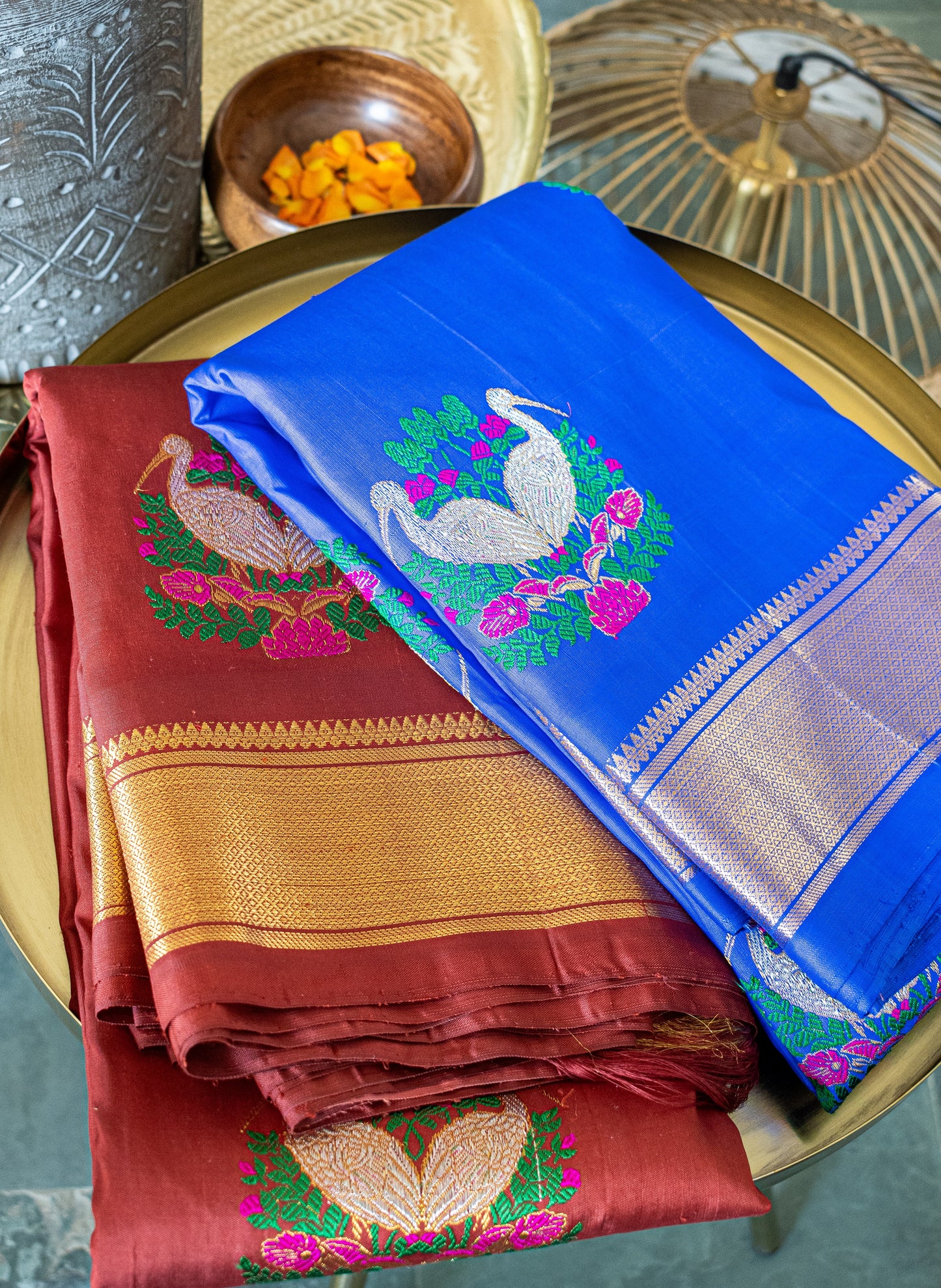 Brown Kanjivaram Pattu Saree