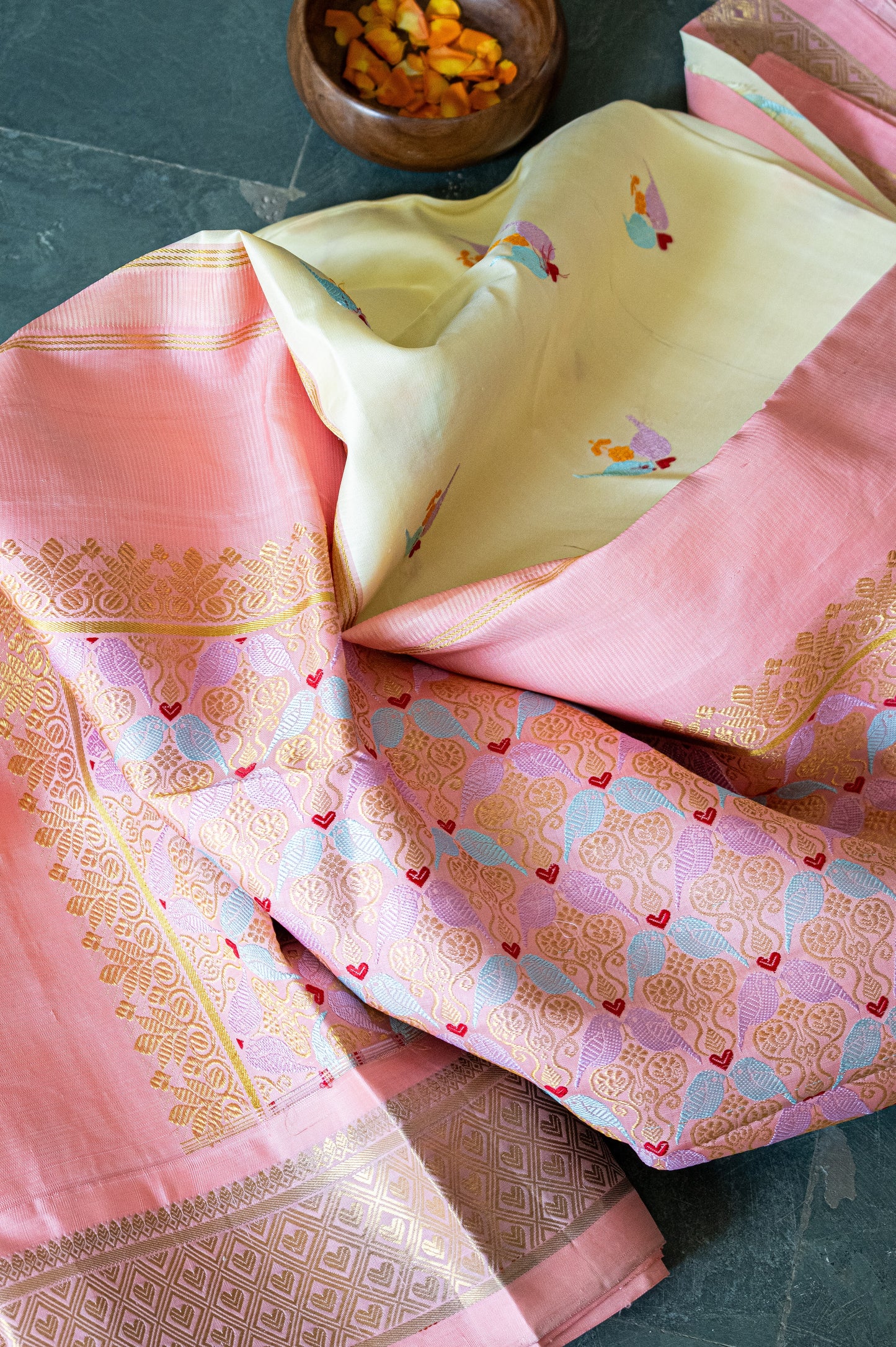 Half White Baby Pink Saree