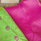 Pink and Pista Green Kanjivaram Pattu Saree