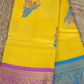 Yellow with Dual Colour Border Kanjivaram Pattu Saree