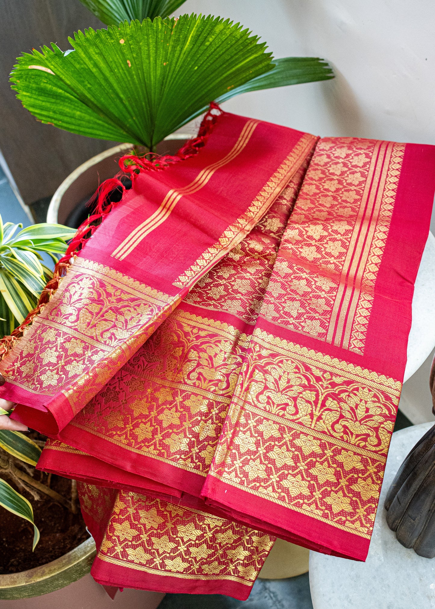 Red Kanjivaram Pattu Saree