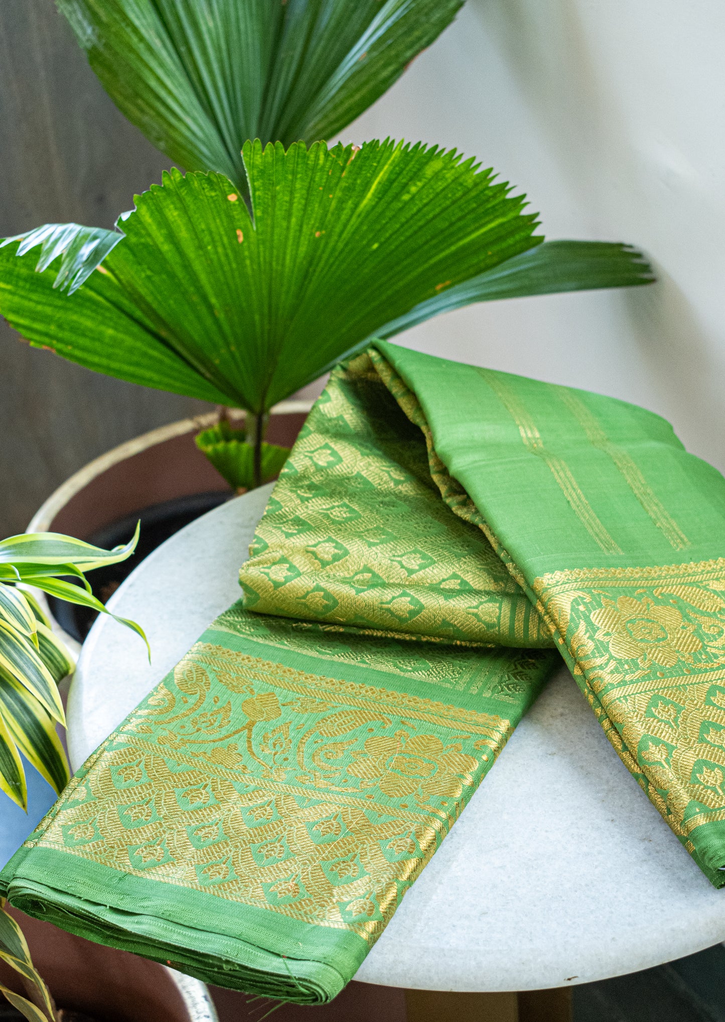 Green Kannjivaram Pattu Saree