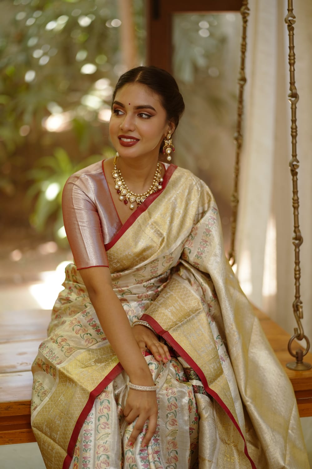 Silver Tissue Saree